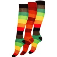 Cotton Prime® Kniestrümpfe Baumwollkniestrümpfe mit Streifen (3-Paar) in angenehmer Baumwollqualität