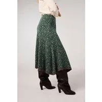 Himalaya Clothing A-Linien-Rock Damen mit stilvollem Tropfenmuster - Strickrock aus Bio-Baumwolle Eleganter Damen Midirock in schwungvoller A-Linie