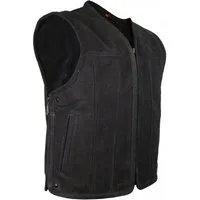 MDM Lederweste Matt Schwarze Herren Biker Lederweste