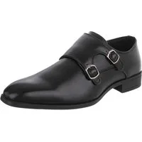 Coolwalk Herren Double Monk Schuh elegant Business Casual Schnürschuh (91917851) Blockabsatz Business-Schuhe in Schwarz