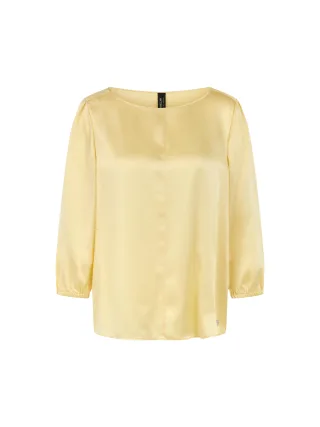 Marc Cain Additions - Feminine Bluse in reiner Seide flan - Gr. - 40