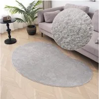 OTTO home Teppich Cali Bean, U-förmig, Höhe: 16 mm, besondere Form, Uni, weich, waschbar, Wohnzimmer, Schlafzimmer