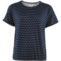 STOOKER WOMEN Kurzarmshirt STCLEA Print T-Shirt Regular Fit T-Shirt Spitzen- Shirt für Damen