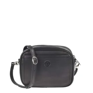 Sonnenleder Damen Umhängetasche klein & kompakt Sintra – Leder schwarz. Die handliche Essentials-Bag für zeitlose Eleganz und Ordnung.