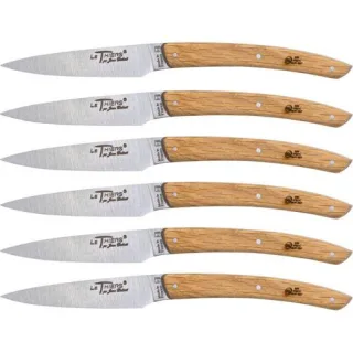 Laguiole Jean Dubost Messer Set 6 tlg., Eichenholz