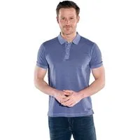 Engbers Poloshirt Herren Poloshirt aus Baumwolle mit Farbeffekt, Brilliantblau