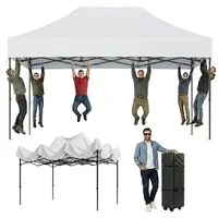 AOXUN Pavillon 3x4.5m Wasserdicht, Metallrahmen-Schutzzelt,Dunkelgrau, klappbar, V-Schutz 50+
