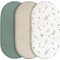 FOUORTUNATE-BEE Spannbettlaken 3er-Pack Spannbettlaken, (3 Stück), Geeignet für Kinderwagen, Stubenwagen & Kinderbett