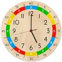 speecheese Wanduhr Lernuhr für Kinder Wanduhr aus Alu