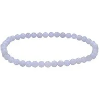 Lebensquelle Plus Armband Chalcedon, blau, facettiertes Armband, 4 mm