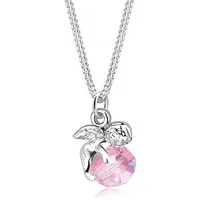 Elli Kette mit Anhänger Engel mit Kristalle Kugel 925 Sterling Silber, Engel
