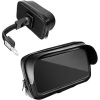 CoolGadget Handy-Halterung Universalhalter Spiegel, (bis 5,5 Zoll, Universal Spiegel Smartphone Halter Motorrad Bike Roller Tasche)