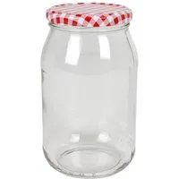 BURI Einmachglas Einmachglas 900ml Vorratsglas Einweckglas Konservenglas Schraubdeckel, Glas