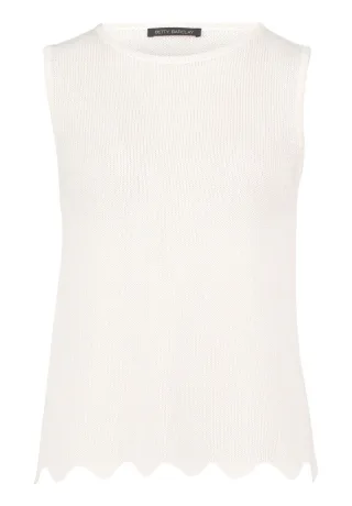 Betty Barclay - Ärmelloses Stricktop weiß - Gr. - 42