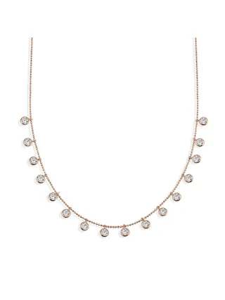 Dkeniz Anhänger mit Kette 925/- Sterling Silber rosévergoldet funkelnde Halskette