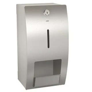 KWC Aquarotter WC-Doppelrollenhalter, STRATOS, Edelstahl, AP, 156x305x141 mm, 3600008882 3600008882