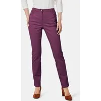 GOLDNER Stoffhose Baumwollhose mit Dehnbund Stoffhose mit Eingrifftaschen, Gürtelschlaufen und Knöchellänge