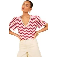 Love & Roses V-Shirt Love & Roses T-Shirt mit V-Ausschnitt, Regular (1-tlg)