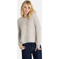 Lieblingsstück Strickpullover SölveL mit dezentem Lochmuster, V-Neck