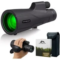 AlpinSpirit Monokular 12x50 mit Nitrogen, inkl. Handschlaufe [IPX6,FMC & BAK4] Monokular (HD Weitsicht Fernrohr,Monocular, wasserabweisend, für Jagd & Wandern)