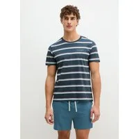 Marc O'Polo Shorty Mix N Match Cotton (2 tlg) mit Rundhalsausschnitt, kurzem Arm und gestreiftem Oberteil