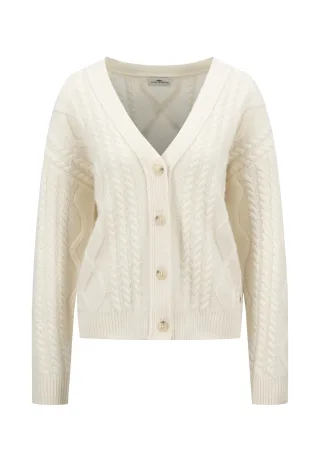 FYNCH-HATTON - CARDIGAN CABLE SOFTWOOL*RWS milk - Gr. - L