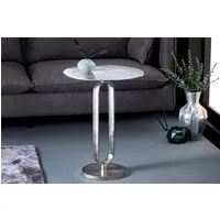 riess-ambiente Beistelltisch ELEGANCE 60cm silber (Einzelartikel, 1-St), Wohnzimmer · Aluminium-Metall · rund · handmade · Modern Design
