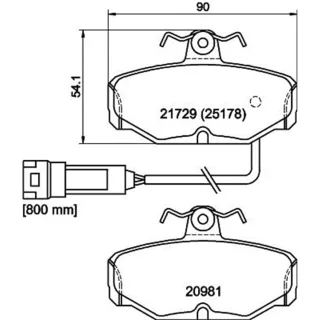 Hella Bremsbel?ge hinten Ford Scorpio Sierra