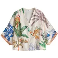 Next Hemdbluse Durchgeknöpftes Oberteil mit Stickerei (1-tlg)
