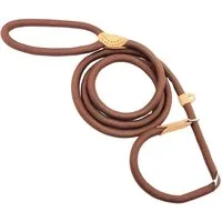 FLOCKI Pets™ Hundeleine Retrieverleine für Hunde - Moxonleine aus robustem Nylon mit Zugstopp, Führleine & Halsband in einem, Hundeleine
