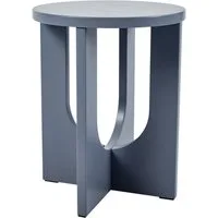 en.casa Beistelltisch, »Kysdajore« rund MDF 50 x Ø40 cm Graublau