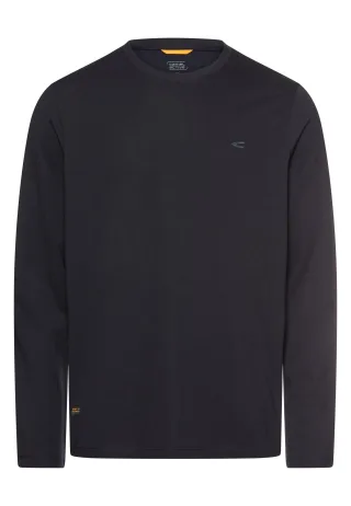 camel active - fleXXXactive® Langarmshirt mit Rundhalsausschnitt dark navy - Gr. - 3XL