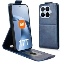 Wigento Handyhülle Flipcase für Xiaomi 17T Pro Klapphülle mit Kartenfach Blau 6,83 Zoll, Magnetverschluss, Standfunktion, Kartenfach