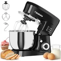 7MAGIC Küchenmaschine 1000W Leistungsstarke Knetmaschine, P+11 Geschwindigkeiten, 1000 W, 5,5 l Schüssel, Teigmaschine mit Rührhaken, Knethaken, Schlagbesen und Spritzschutz