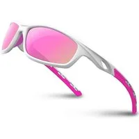 LuxusKollektion Sportbrille Sonnenbrille Herren polarisierte TR90 Rahmen 33-whitepink