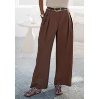 LASCANA Palazzohose aus sommerlicher Webware Anzughose, elegante Bundfaltenhose, luftige Webhose, Businesshose