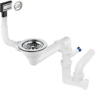 Neuesbad Siphon für 1-Becken SINKS, 3,5'' ohne Ablaufgarnitur NB1DEZXY99491