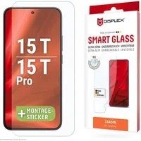 Displex Displayschutzglas Smart Glass - Ultra-Dünn Unzerbrechlich Unsichtbar für Xiaomi 15T, Xiaomi 15T Pro, Displayschutzfolie, Schutzfolie, Bildschirmschutz, kratz- & stoßfest