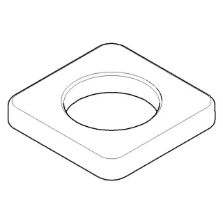 Dornbracht Rosette 092796019-00 092796019 63 x 63 x 9,5mm chrom
