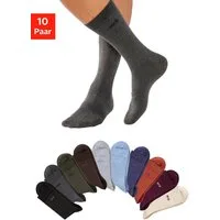 H.I.S Socken (Packung, 10-Paar) mit farbigem Innenbund