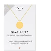 LUUK LIFESTYLE Silberkette Plättchen, mit SIMPLICITY Geschenkkarte, Glücksbringer