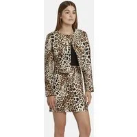Nicowa Jackenblazer NICEO (1-tlg) aus hochwertigem Twillmaterial in Leoprint