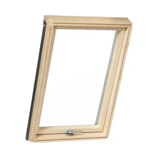Dachfenster Holz, RoofLITE+ Slim Pine, Außen Anthrazit Innen Kiefer, 66 x 98 cm, Schwingflügel Griff, individuell konfigurieren