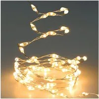 Spetebo LED-Lichterkette Leuchtdraht warm weiß - 200 cm, 132-flammig, mit Timer Funktion