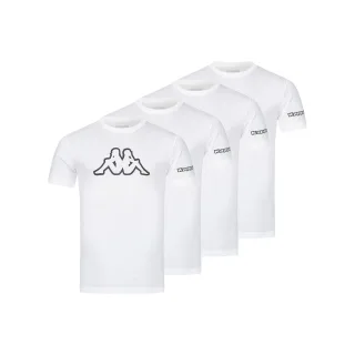 Kappa 4er Set T-Shirt LOGO in Weiß
