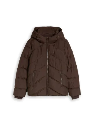 Tom Tailor - Puffer-Jacke aus wasserabweisendem Material java dark brown - Gr. - XXL