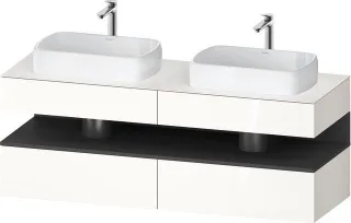 Duravit Qatego Konsolenwaschtischunterbau wandhängend Weiß Hochglanz 1600x550x600 mm - QA47790492200 QA4779049220000
