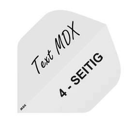 4-Seitig Bedruckte Flights - Wunschtext - MDX