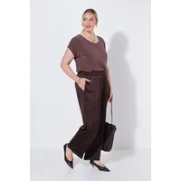 MIAMODA Funktionshose Satin-Hose weites Bein Elastikbund