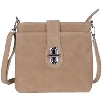 MIRROSI Umhängetasche Damen Crossbody Bag, Echtleder Made In Italy, (22x22x8cm) aus Wildleder